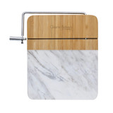 Marble & Bamboo Custom Cheese Cutting Board w/ Slicer
