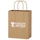 Promotional Brown Kraft Paper Shopping Bag - 8"w x 10.25"h
