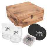 Branded Whiskey Gift Set w/ Wooden Box - view 2