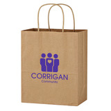Reusable Brown Kraft Paper Custom Shopping Bag - 13