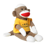 Sock Monkey Stuffed Animal w/ Custom Shirt - view 1