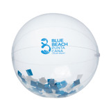 Confetti Custom Beach Ball - Blue/White - 16"