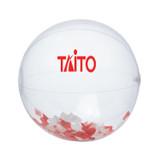 Confetti Custom Beach Ball - Red/White - 16"