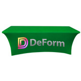 3-Sided Stretch Custom Table Cover - 8' - view 2