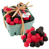 Custom Red and Black Gummy Raspberries Filled Produce Basket - view 1