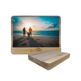 Custom Logo Eco-Friendly Magnetic Bamboo Photo Frame - view 1