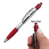 Custom Fire Spin Top Pen w/ Stylus - view 2