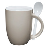 Two-Tone Ceramic Custom Mugs w/ Spoon - 12 oz. - view 9