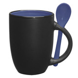 Two-Tone Ceramic Custom Mugs w/ Spoon - 12 oz. - view 4