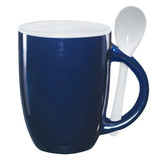 Two-Tone Ceramic Custom Mugs w/ Spoon - 12 oz. - view 7