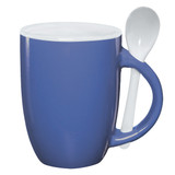 Two-Tone Ceramic Custom Mugs w/ Spoon - 12 oz. - view 10