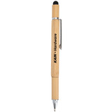 Bamboo Multi-Function Tool Logo Pen - view 1