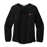 Port Authority® Textured Crepe Custom Blouse - Women's - view 2