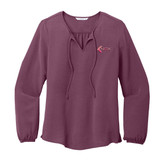 Port Authority® Textured Crepe Custom Blouse - Women's - view 3