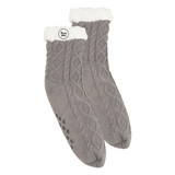 Cozy Cable Knit Custom Slipper Socks - view 3