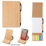 Bamboo Print Custom Desk Jotter w/ Phone Stand - view 2