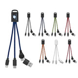 3-in-1 Braided Custom Charging Buddy Cable - view 6