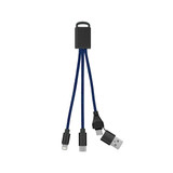 3-in-1 Braided Custom Charging Buddy Cable - view 1