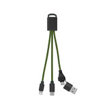 3-in-1 Braided Custom Charging Buddy Cable - view 2