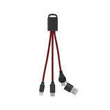 3-in-1 Braided Custom Charging Buddy Cable - view 4