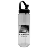 Promotional Tritan Bottle w/ Flip Straw & Swivel Handle Lid - 28 oz. - view 1