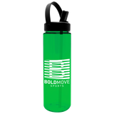 Promotional Tritan Bottle w/ Flip Straw & Swivel Handle Lid - 28 oz. - view 3