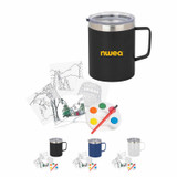 Custom Logo Holiday Paint Set & Coffee Mug - 12 oz. - view 4