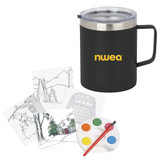 Custom Logo Holiday Paint Set & Coffee Mug - 12 oz. - view 1