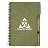 Custom Logo Inspire Spiral Notebook w/ Sticky Notes - 5.87
