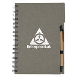 Custom Logo Inspire Spiral Notebook w/ Sticky Notes - 5.87