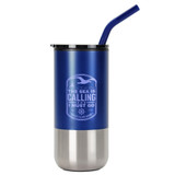 Stainless Steel Promotional Tumbler w/ Straw - 16 oz. - view 1