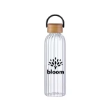 Custom Logo Rawlins® Glass Bottle w/ Bamboo Lid - 21 oz. - view 2