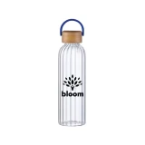 Custom Logo Rawlins® Glass Bottle w/ Bamboo Lid - 21 oz. - view 3