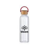 Custom Logo Rawlins® Glass Bottle w/ Bamboo Lid - 21 oz. - view 5