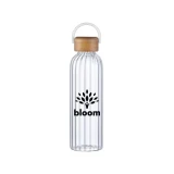 Custom Logo Rawlins® Glass Bottle w/ Bamboo Lid - 21 oz. - view 6