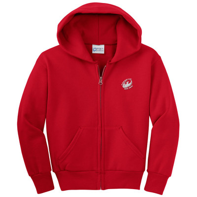 Port & Company® Full Zip Custom Hooded Sweatshirt - Youth - Colors