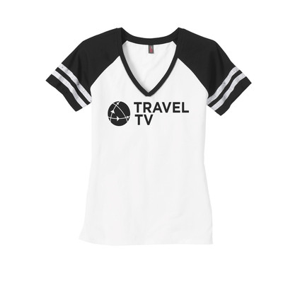 District Made Ladies Game V-Neck Tee