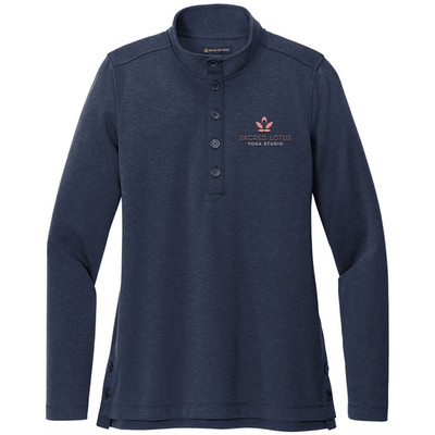 Brooks Brothers® Mid-Layer Stretch Logo 1/2-Button - Women's