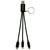 Metallic Braided 3-in-1 Custom Charging Cable Keychain - thumbnail 2