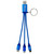 Metallic Braided 3-in-1 Custom Charging Cable Keychain - thumbnail 3