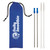 2-Pack Stainless Steel Custom Straw w/ Travel Pouch - thumbnail 3