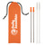 2-Pack Stainless Steel Custom Straw w/ Travel Pouch - thumbnail 4