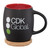 Two-Tone Ceramic Logo Mug w/ Wooden Lid/Coaster - 15 oz. - thumbnail 3