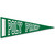 Colored Felt Logo Pennant w/ Stripe - 10