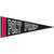 Colored Felt Promotional Pennant w/ Contrast Strip - 10