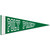 Colored Felt Promotional Pennant w/ Contrast Strip - 10