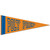 Colored Felt Promotional Pennant w/ Contrast Strip - 10