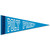 Colored Felt Promotional Pennant w/ Contrast Strip - 10
