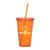 Double Wall Acrylic Promotional Tumbler w/ Straw - 16 oz. - thumbnail 3