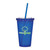 Double Wall Acrylic Promotional Tumbler w/ Straw - 16 oz. - thumbnail 2